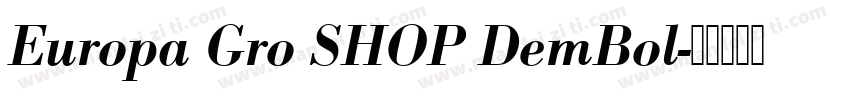 Europa Gro SHOP DemBol字体转换